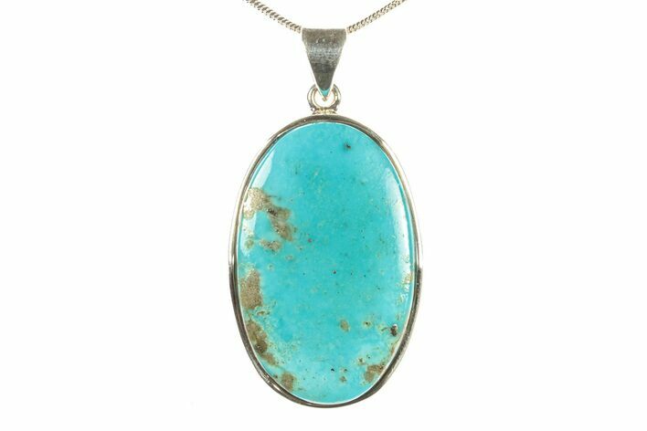 Persian Turquoise Pendant (Necklace) - Sterling Silver #279288